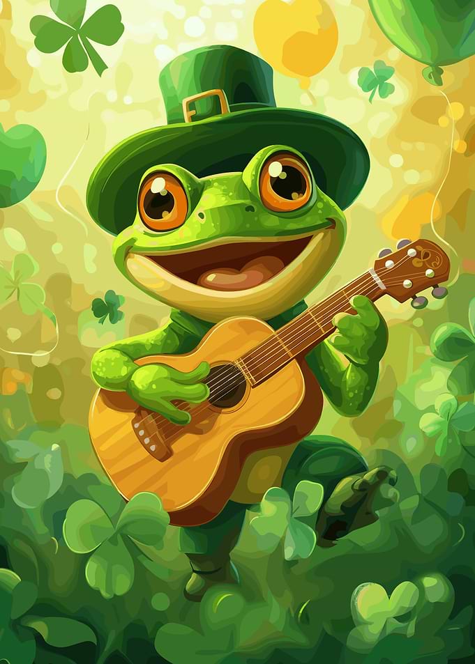 Leprechaun Frog Guitarist