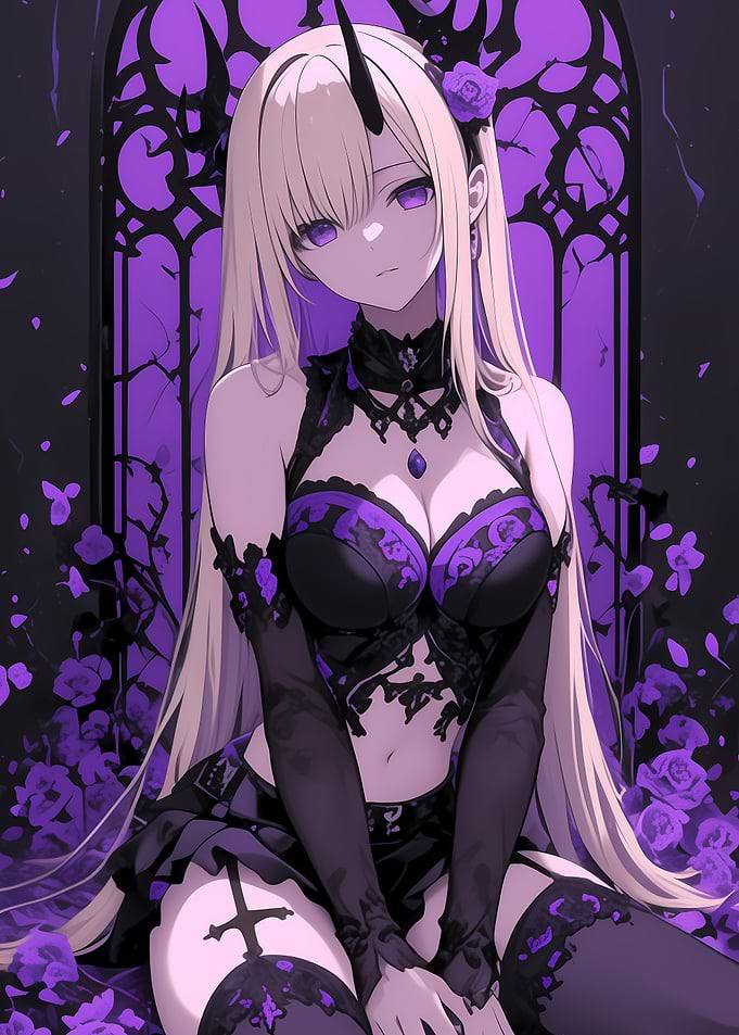 Purple Anime Girl