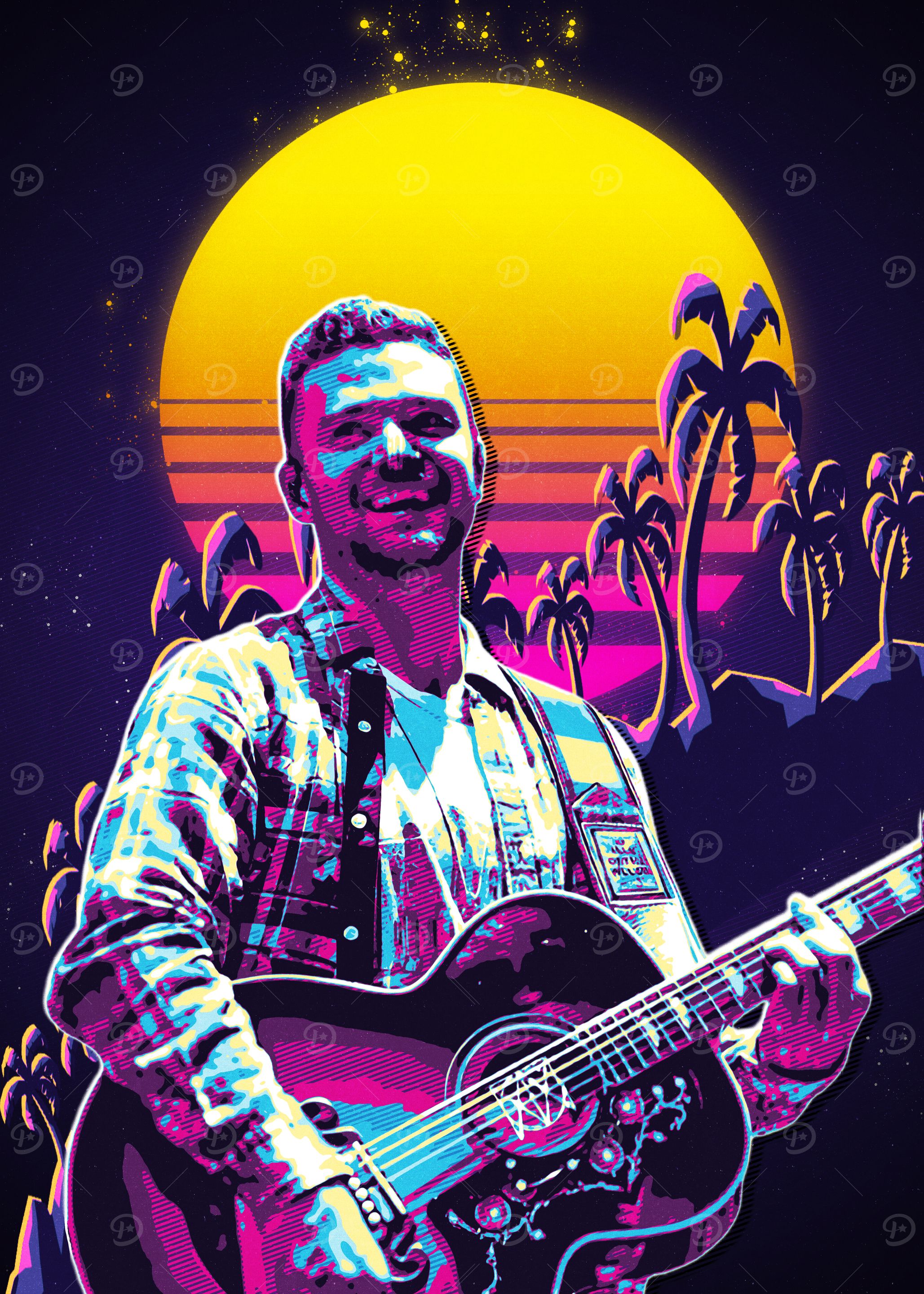 Justin Timberlake Retro Music Poster