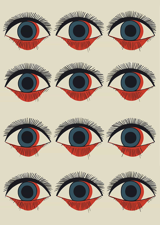 Repeating Evil Eyes Art