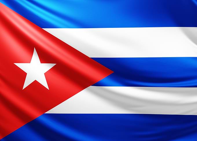 Cuban Flag, realistic flag of cuba