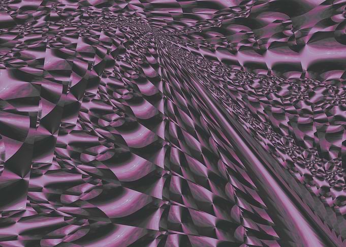 Abstract Dynamic 3D Purple Pattern