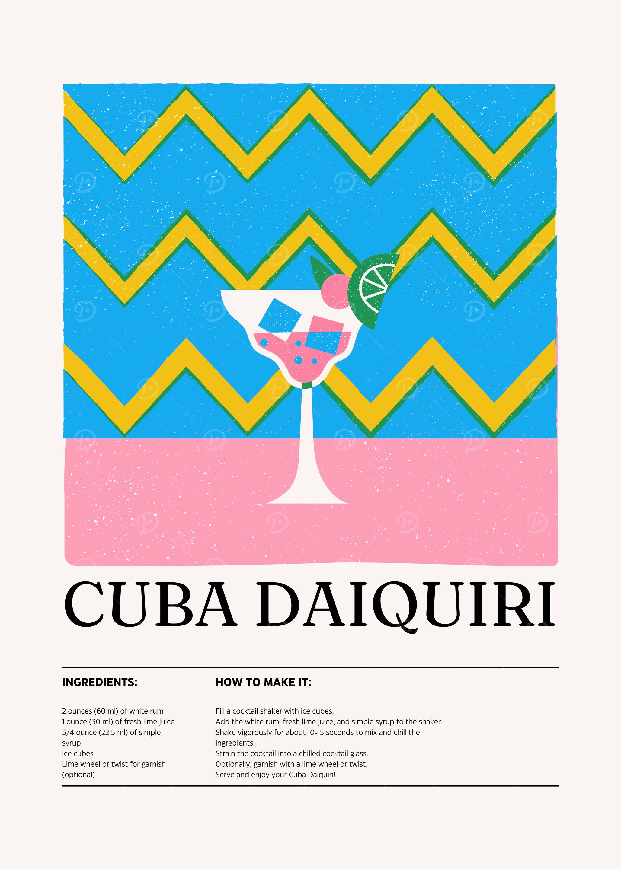 Cuba Daiquiri Cocktail Recipe