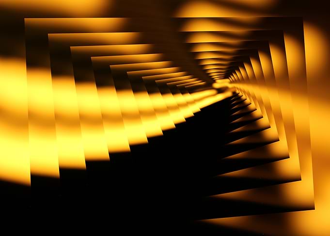 Golden Abstract Tunnel