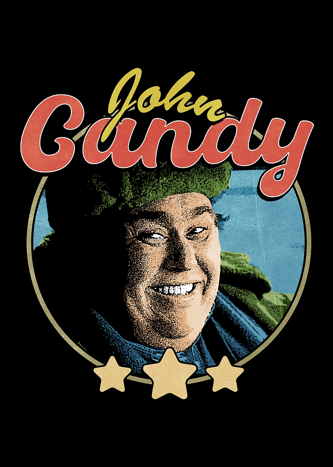 John Candy Retro Cartoon Poster