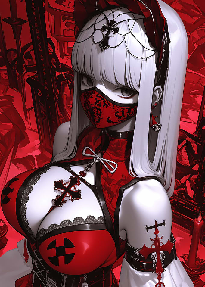 Red Cross Anime Girl