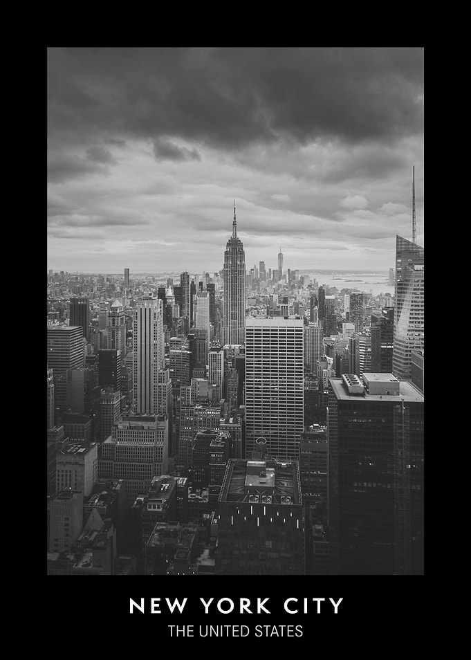 NYC Skyline Black & White