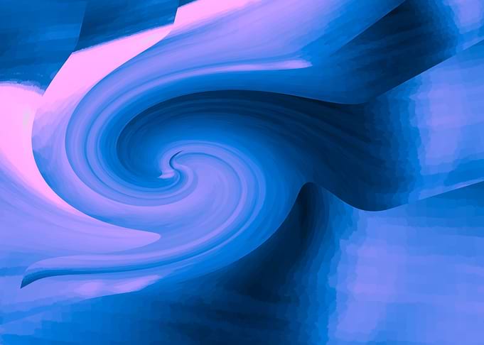 Abstract Dynamic Blue Swirl