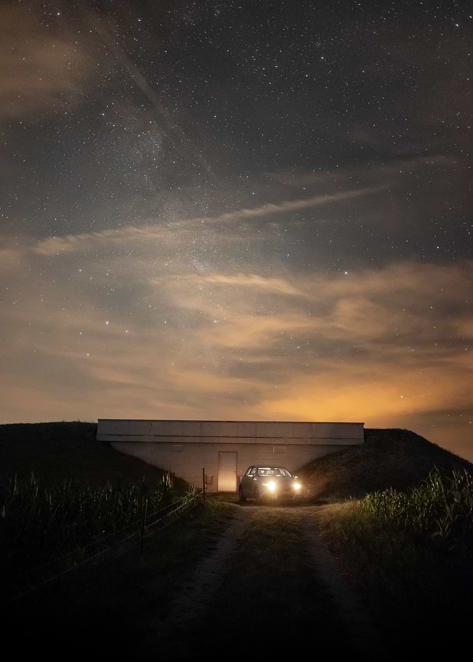 Car Under Starry Sky