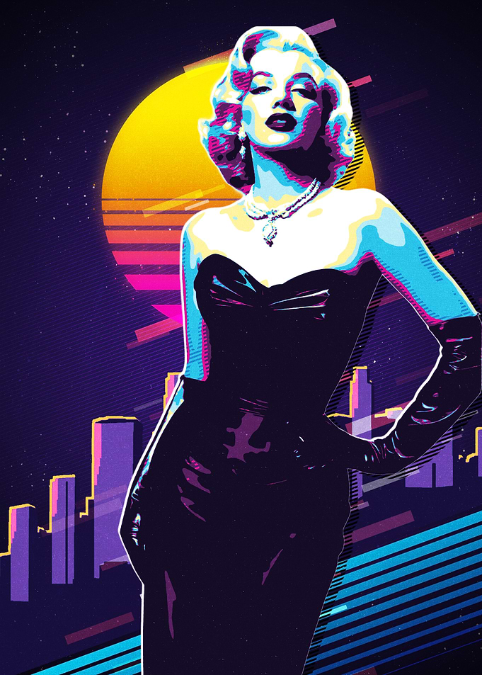 Marilyn Monroe Retro Art