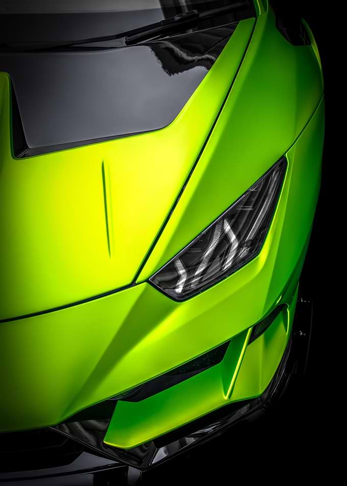Green Lamborghini Headlight