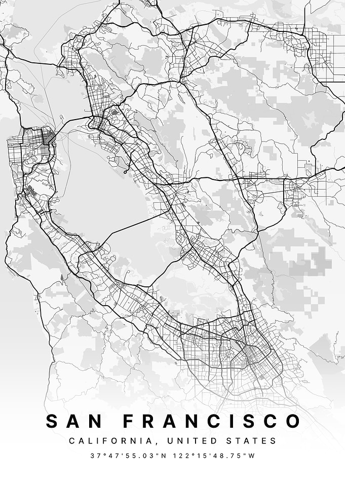 San Francisco California City Map