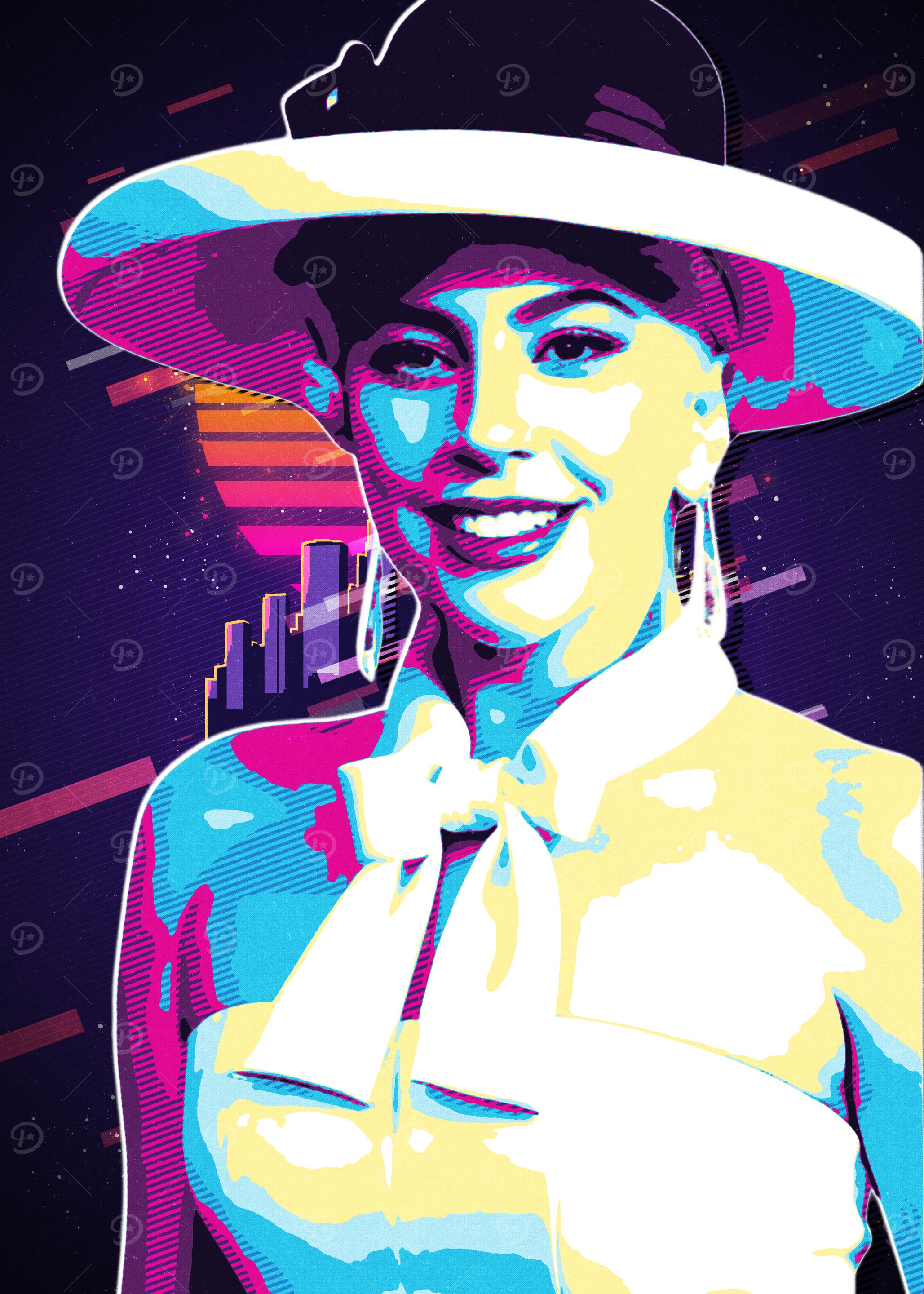 Lady Gaga Retro Pop Art