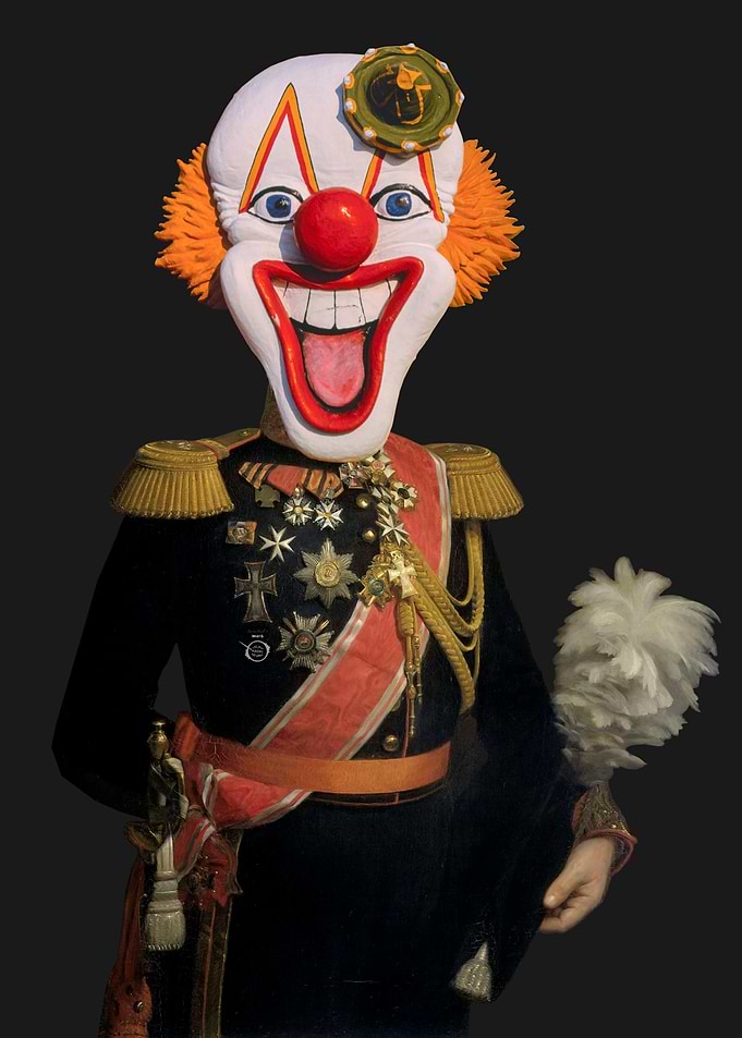 Clown in Military Uniform