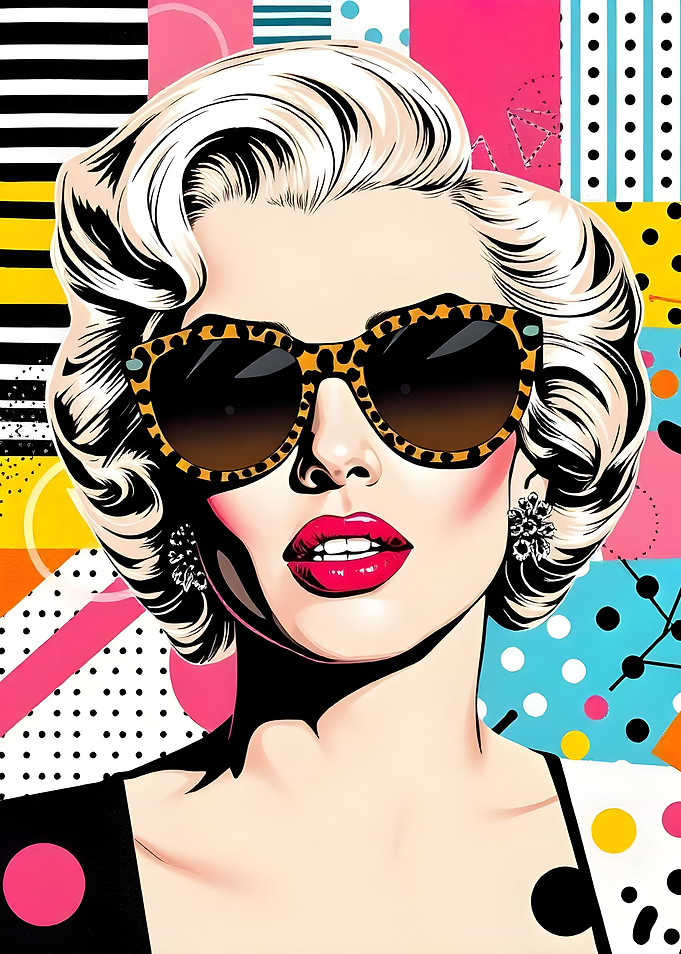 Pop Art Marilyn Monroe in Sunglasses