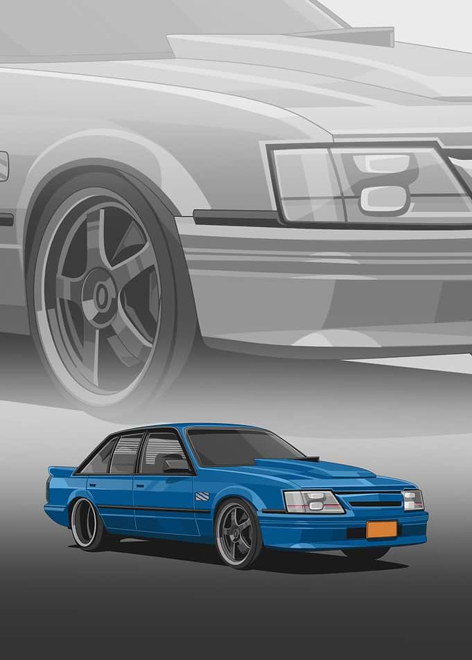 Blue Holden Commodore SS