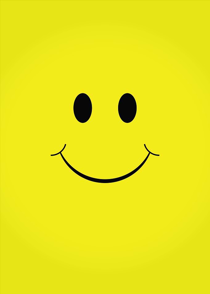 Smiling Face on Yellow