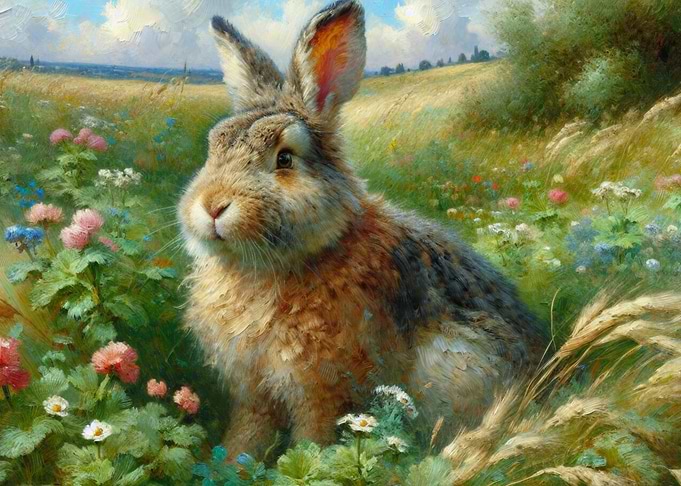 Rabbit in a Meadow