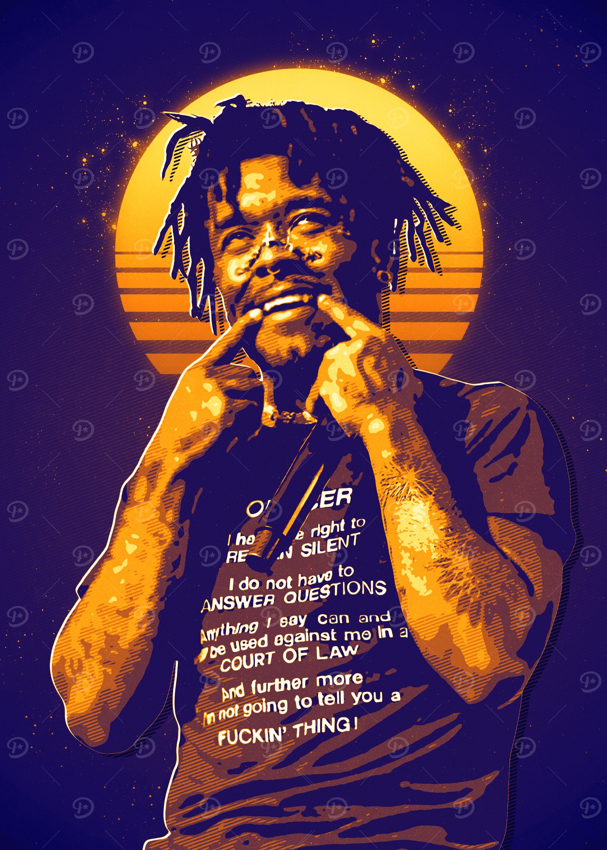 Lil Uzi Vert Rapper Portrait with Quote