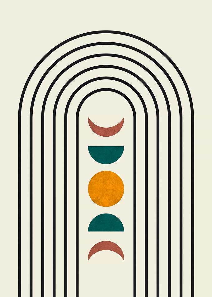 Abstract Moon Phases