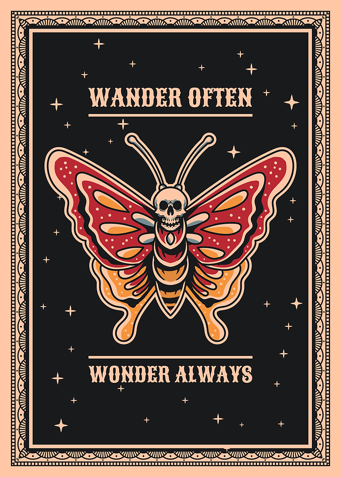 Skull Butterfly Wander
