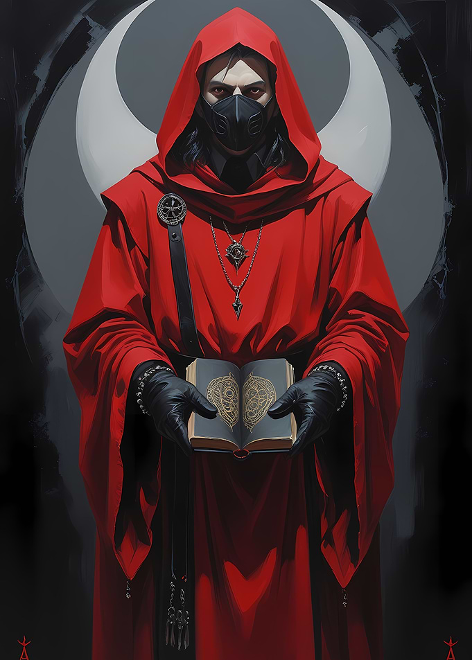 Red Robed Figure with Book