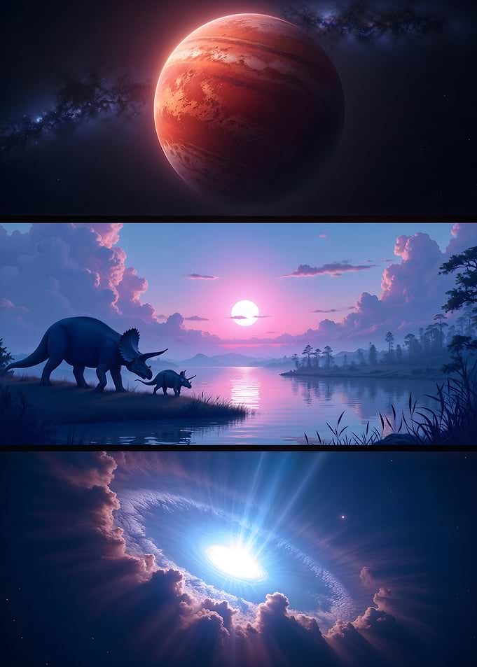 Space, Dinosaurs, and Nebula