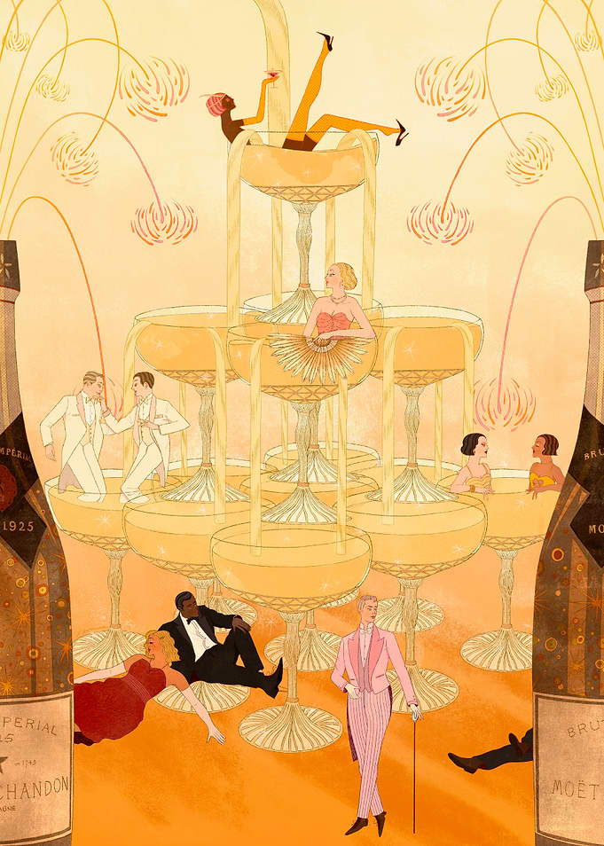 Years,lovers and glasses of champagne