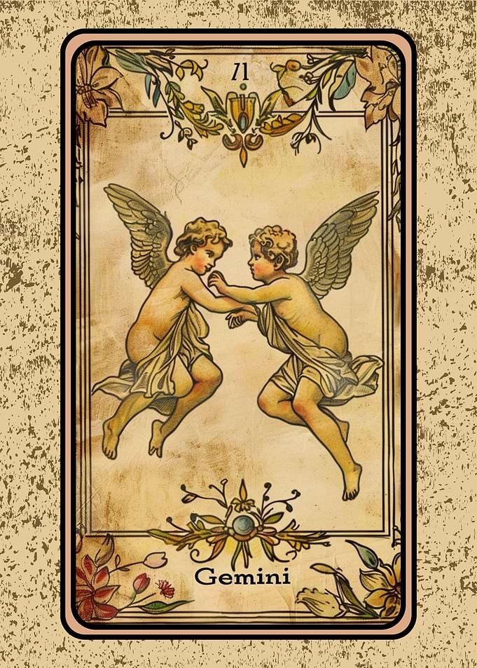 Gemini Tarot Card Wall Decor