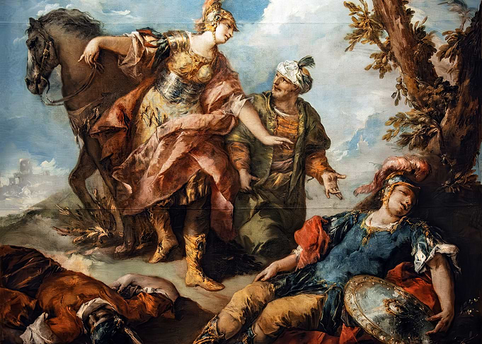 Classical Painting of a Battle Scene