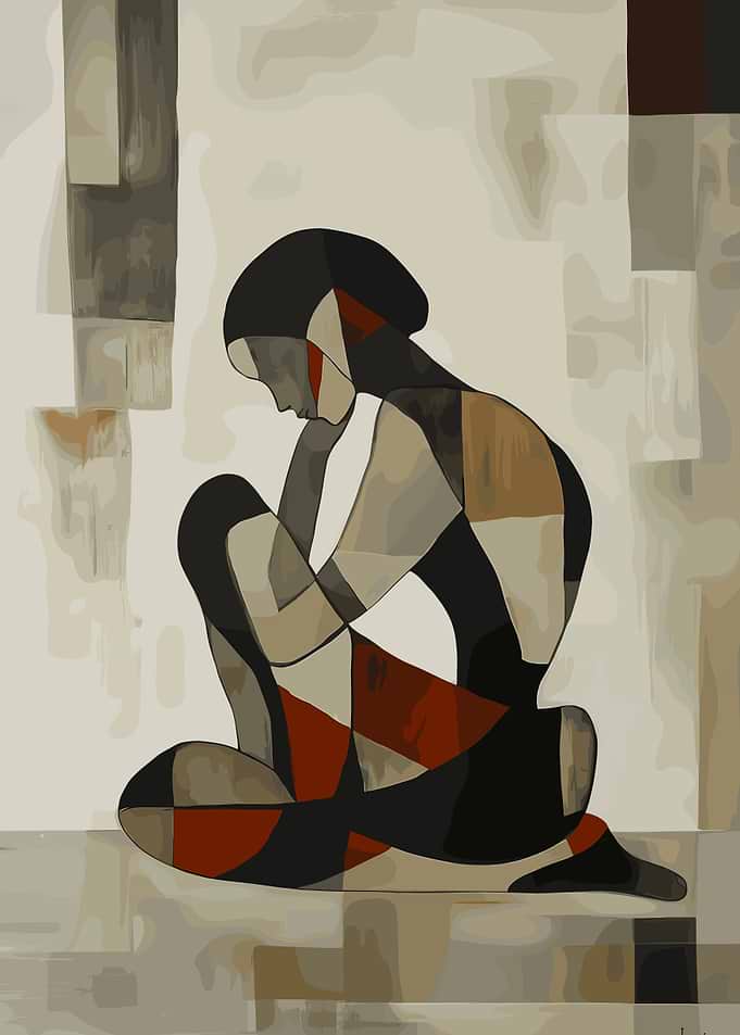 Original Abstract Woman Thinker