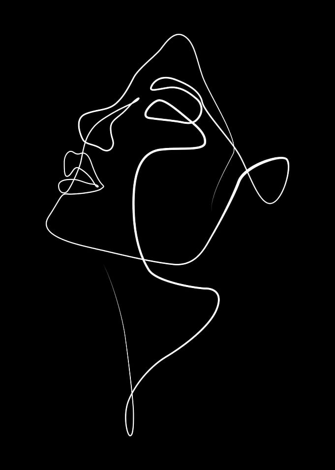 Girl Line Face Art