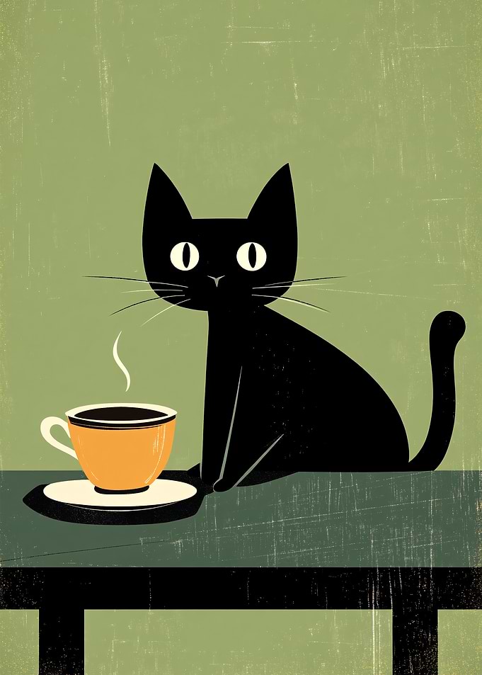 Black Cat and Coffee