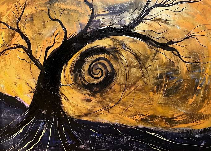 Abstract Tree with Spiral