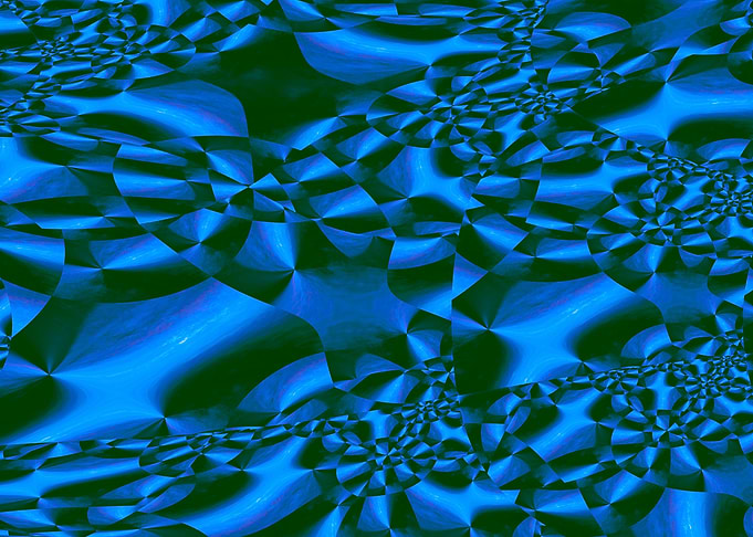 Abstract Dynamic 3D Blue and Green Pattern