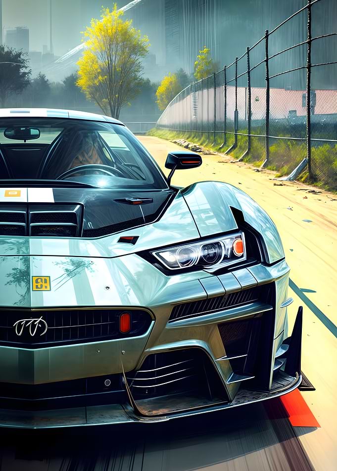 Green Sports Car