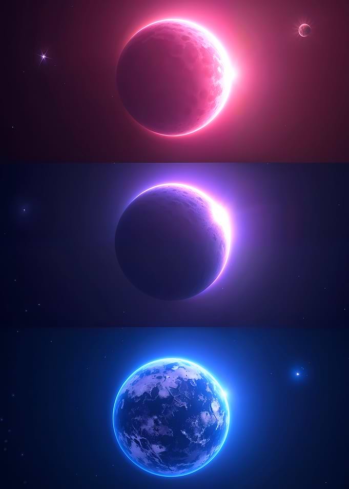 3 Planets in 3 Scenes