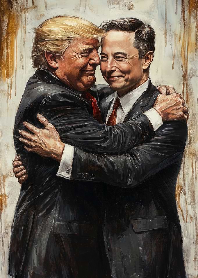 Trump and Musk Embrace