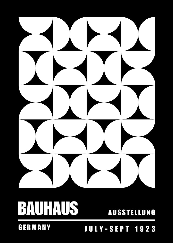 Bauhaus Geometric Poster