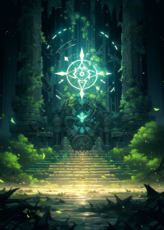 Ancient Portal in Forest