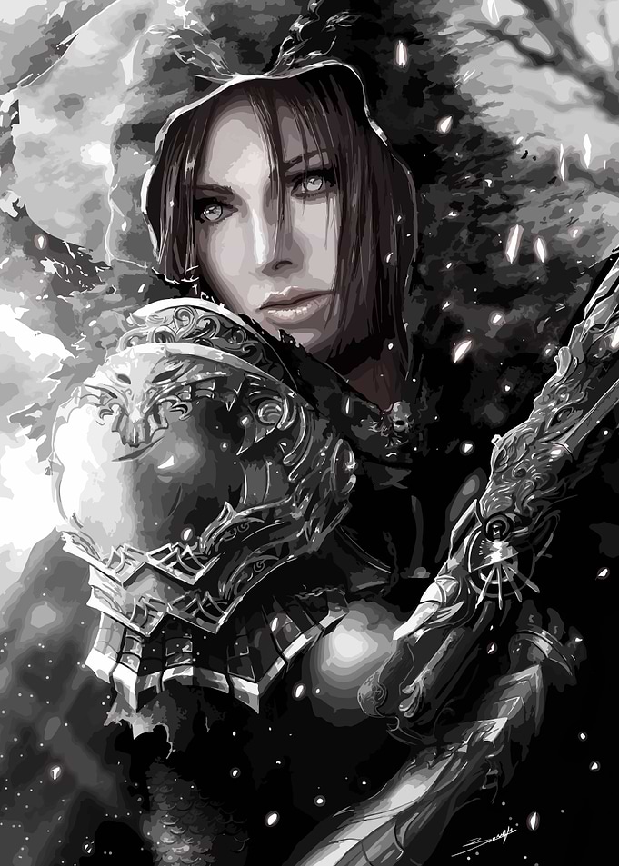 Dark Fantasy Warrior Woman
