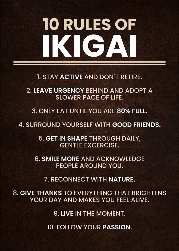 10 rules of Ikigai Poster
