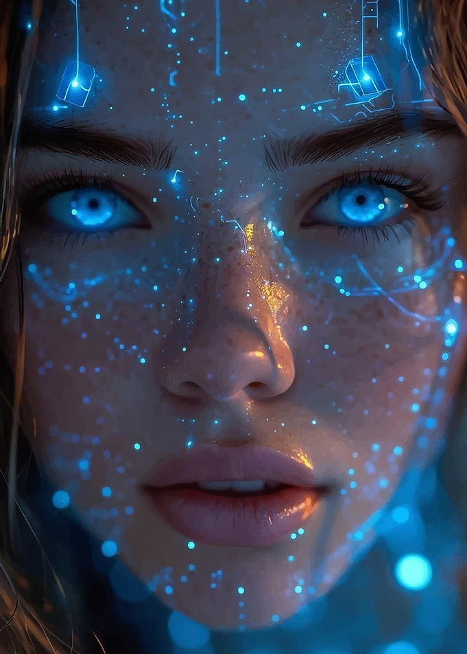 Woman with Blue Eyes