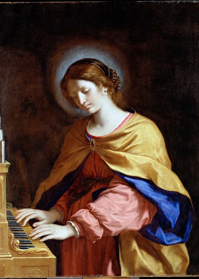 Saint Cecilia Playing Organ