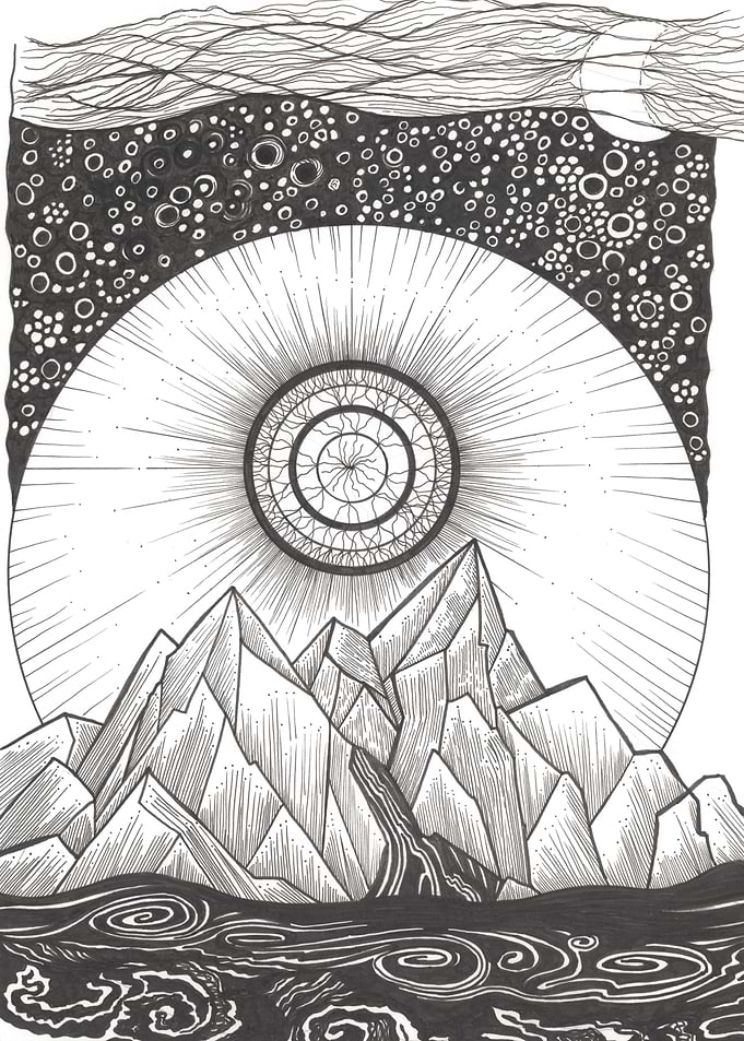 Mountain Mandala Sun
