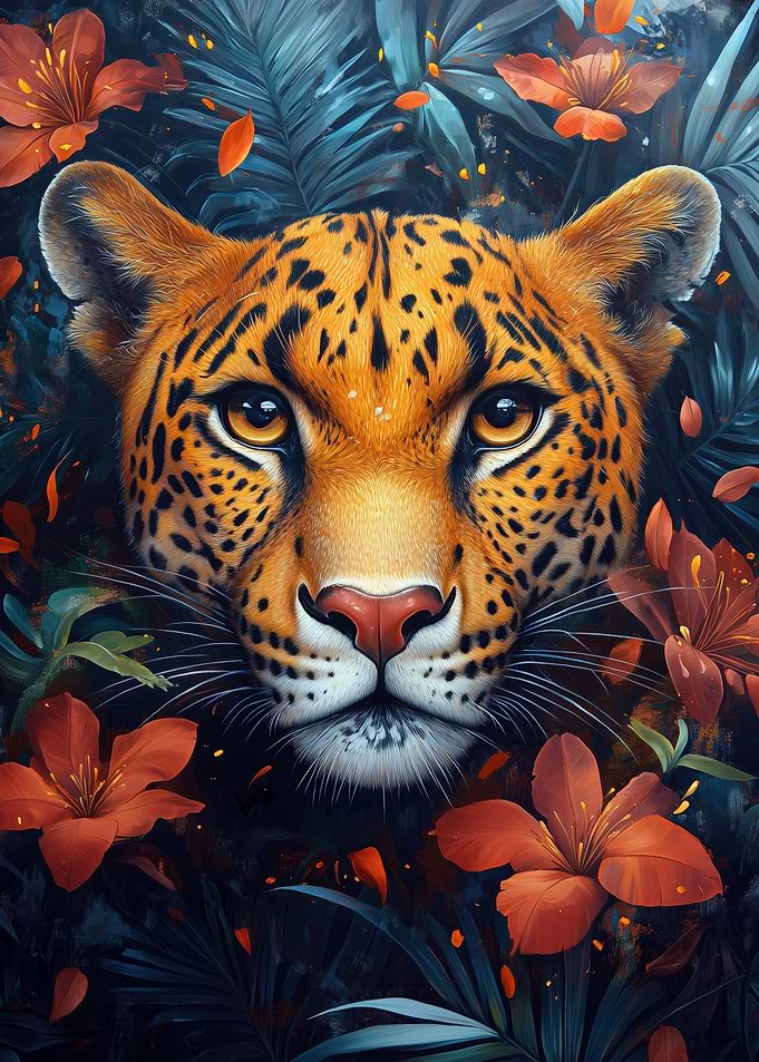 Jaguar in Jungle Bloom