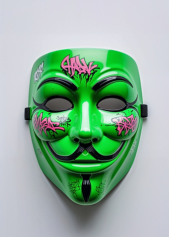 V for Vendetta Graffiti Mask - Green