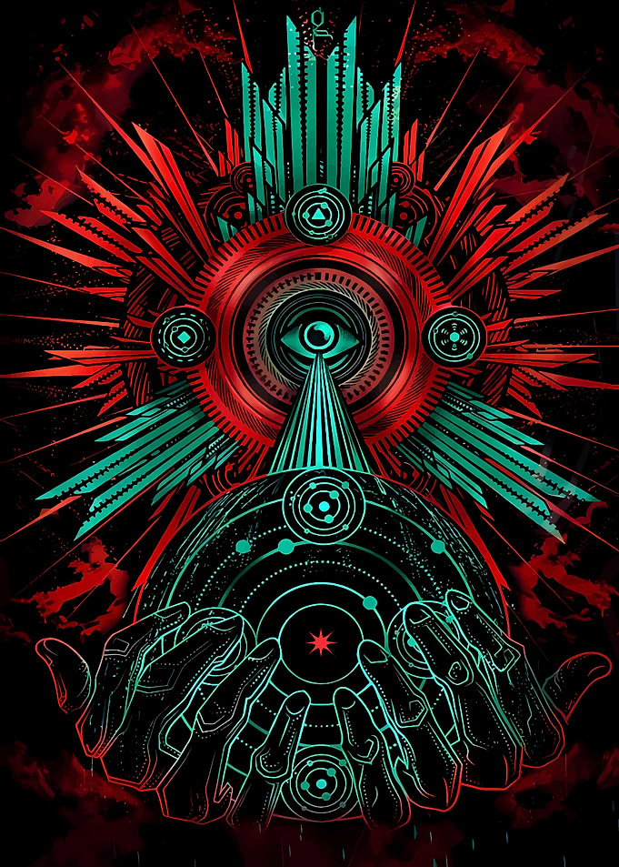 Cyberpunk Eye of Providence
