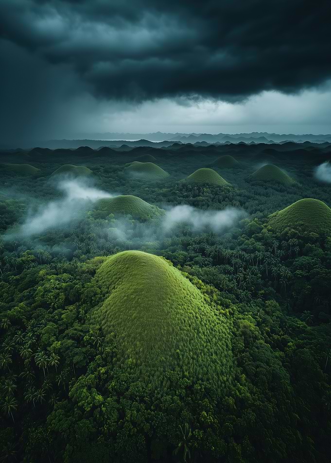 Philippines Chocolate Hills, Storm