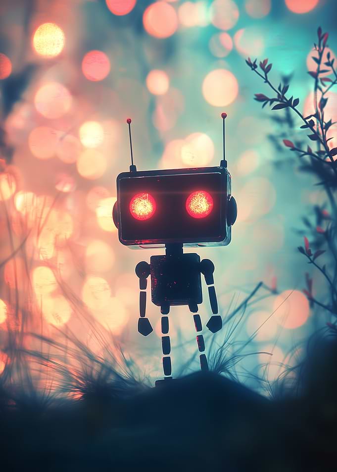 Robot in a Dreamy Setting